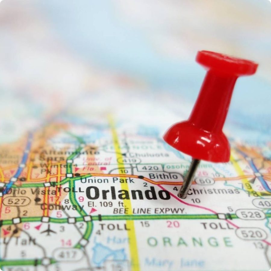 Imagen de Orlando, Florida, destacando su atractivo turístico y ambiente vibrante.